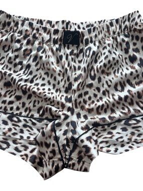 Victoria’s Secret Leopard Satin Pajama Shorts Silky Lounge Sleepwear Size Medium